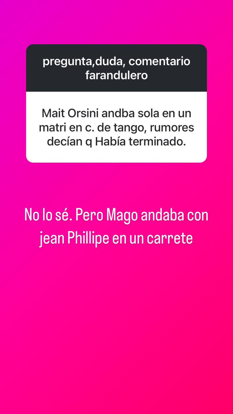Un seguidor de Cecilia Gutiérrez habla sobre los rumores que rodean a Maite Orsini.