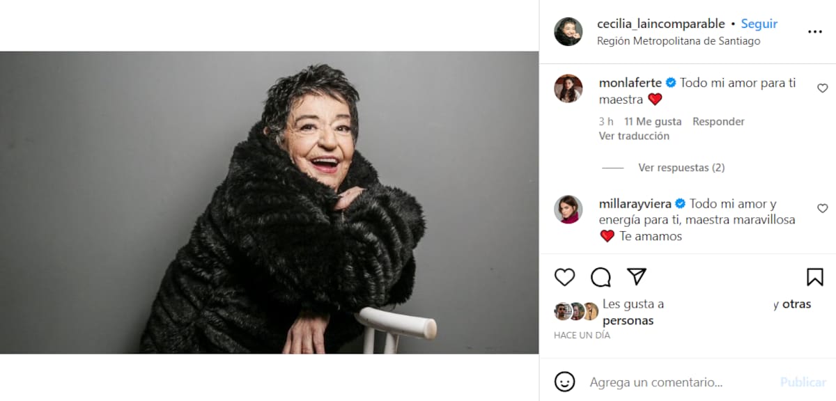 Muestras de apoyo a Cecilia La Incomparable.