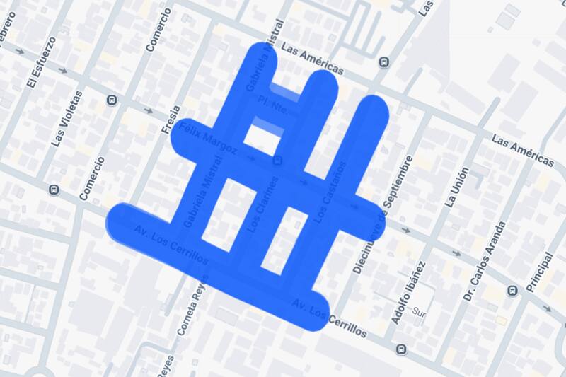 Sector afectado por el corte de luz.