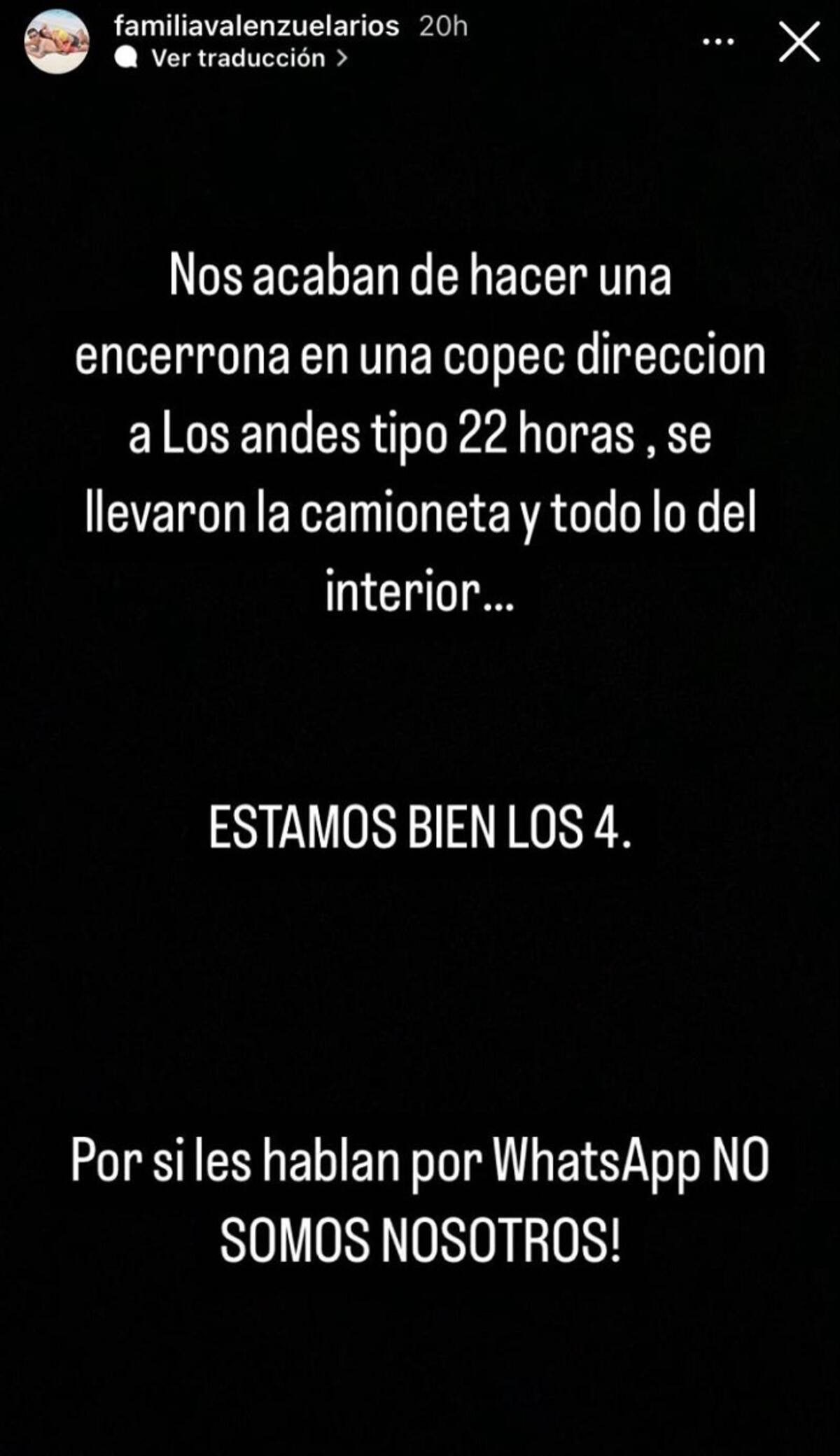 César Valenzuela denunció encerrona contra su familia