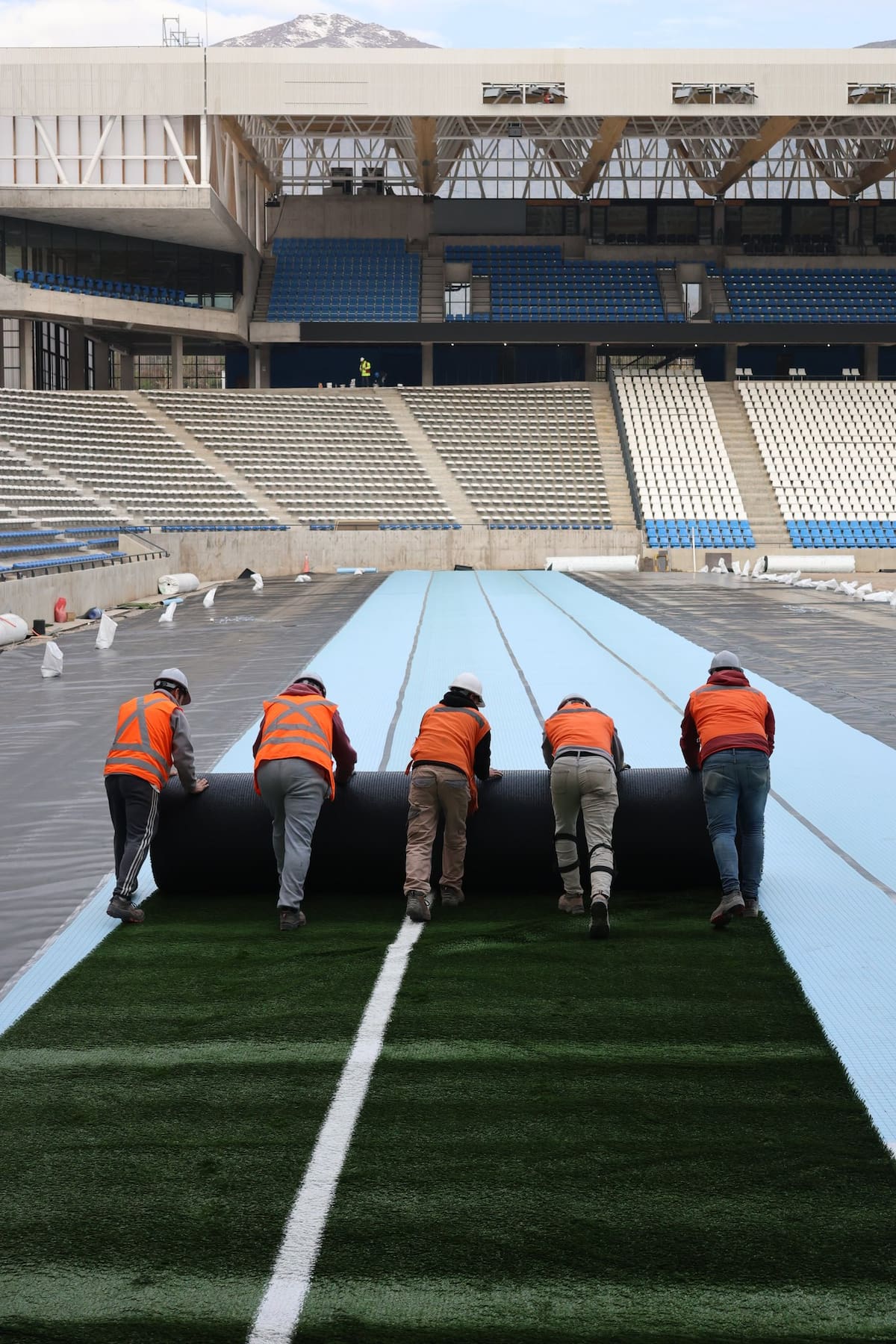 El nuevo pasto del Claro Arena