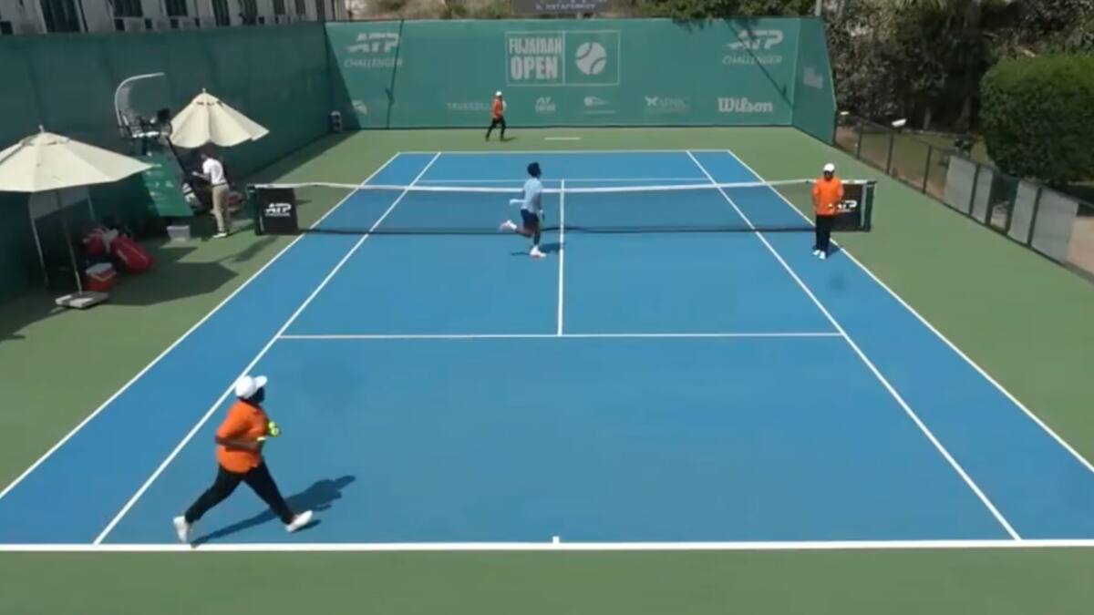 VIDEO | Tenistas arrancan en pleno partido por amenaza de ataque aéreo en Challenger de Emiratos Árabes