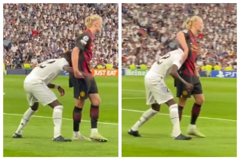 Antonio Rüdiger se "comió" a Erling Haaland en el Bernabéu