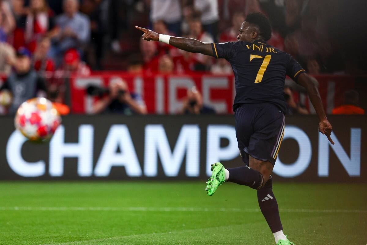 Vinícius marcó tras gran pase de Toni Kroos. EFE