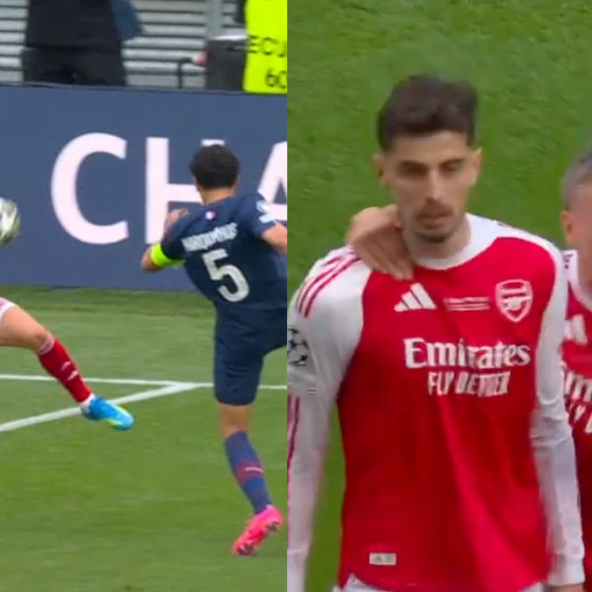 VIDEO | Con polémica: Arsenal abrió la cuenta en la final de la Champions League a los 5 minutos