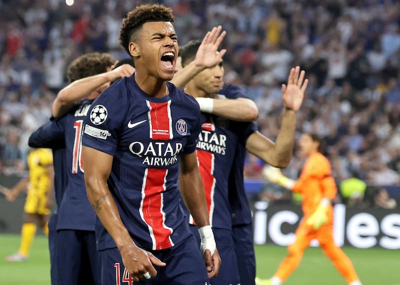 Désiré Doué anotó en la final de la UEFA Champions League. Foto: EFE.