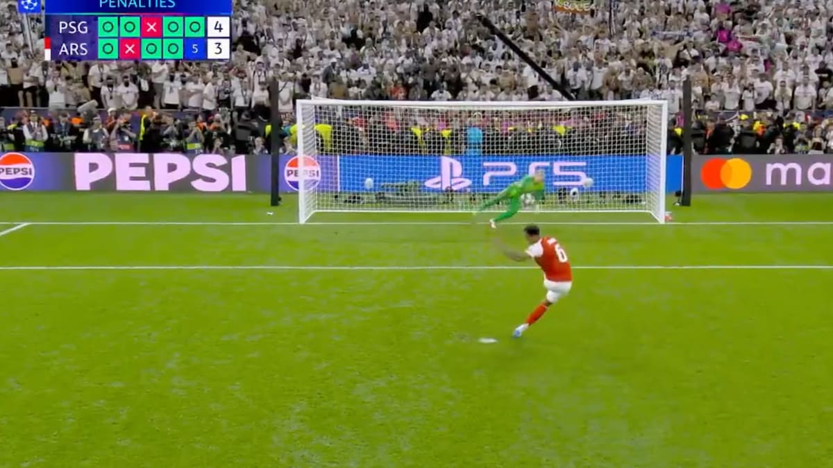 VIDEO | ¡Para qué te traje! El penal que falló Arsenal y que le dio el título de Champions al PSG