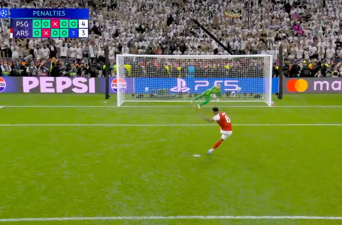 VIDEO | ¡Para qué te traje! El penal que falló Arsenal y que le dio el título de Champions al PSG