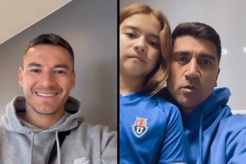 Charles Aránguiz y David Pizarro saludaron a Universidad de Chile