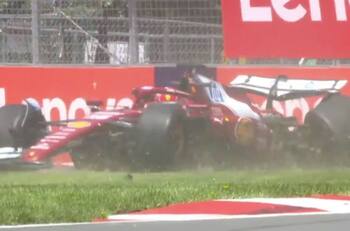 El feroz choque de Charles Leclerc en el Gran Premio de Canadá: destrozó su Ferrari