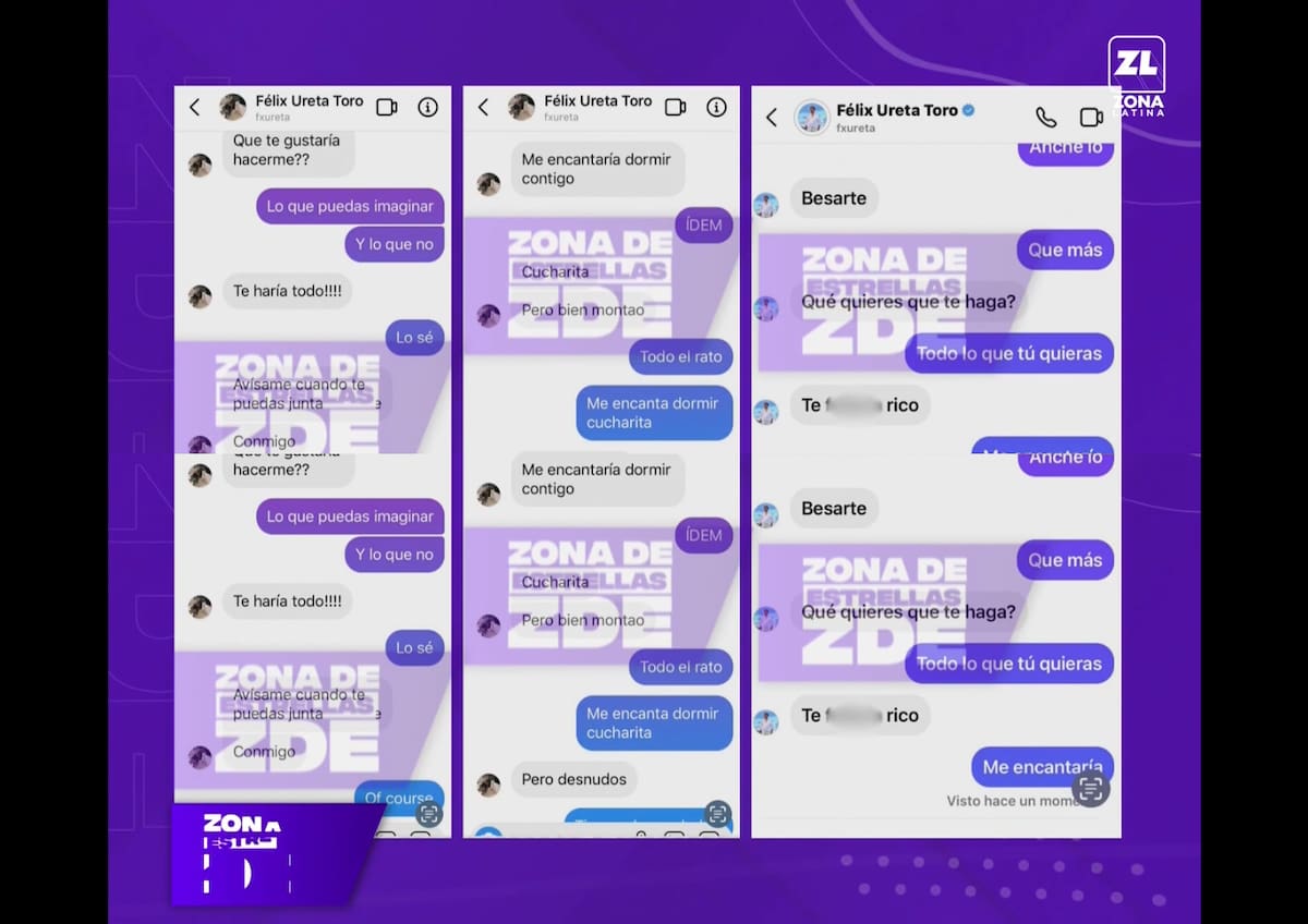 Este es parte del supuesto chat de Félix Ureta con una mujer desconocida mientras se encontraba con Raquel Argandoña