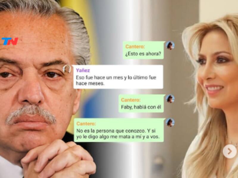 Chats de Fabiola Yáñez y María Cantero.