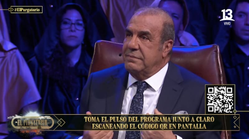 Checho Hirane en "El Purgatorio". Foto: Canal 13.