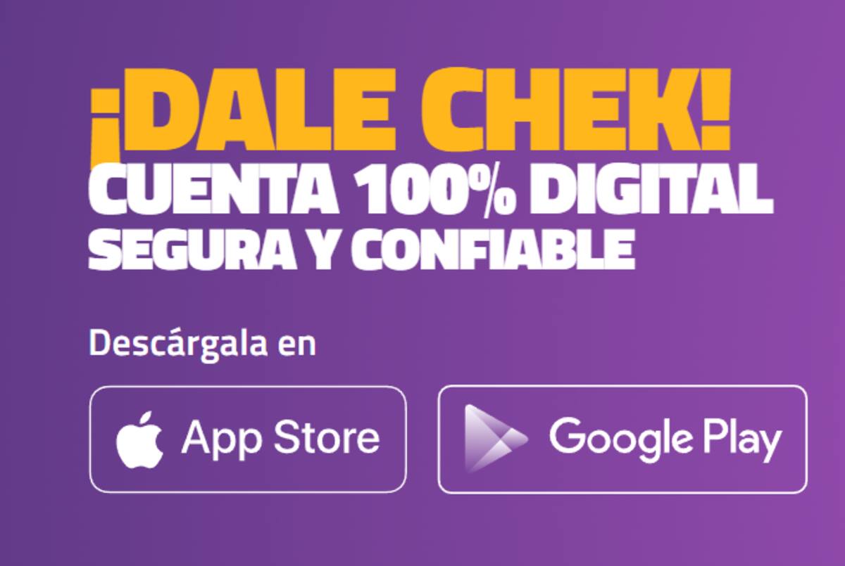 Chek está disponible tanto para iOS como para Android. Créditos: Banco Ripley