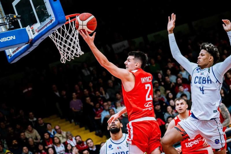 En el triunfo sobre Cuba en el Preclasificatorio. Foto: @ChileFeba