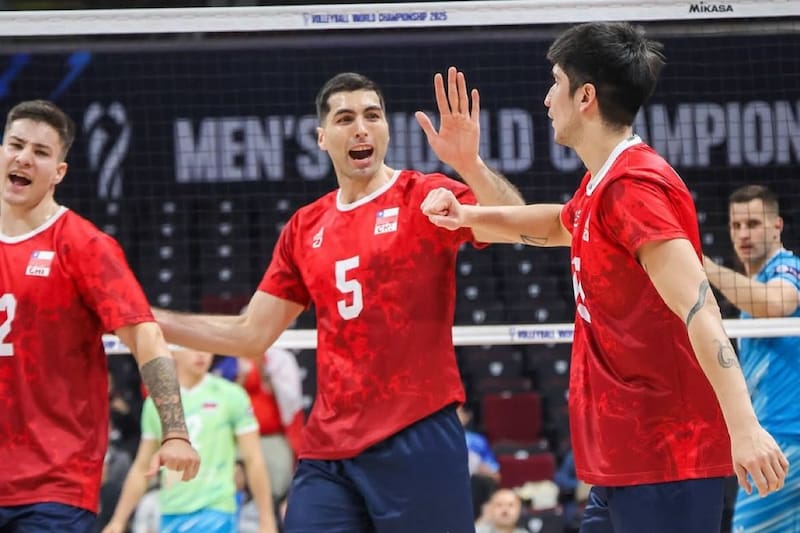 en el Mundial de Vóleibol. Foto: Team Chile.