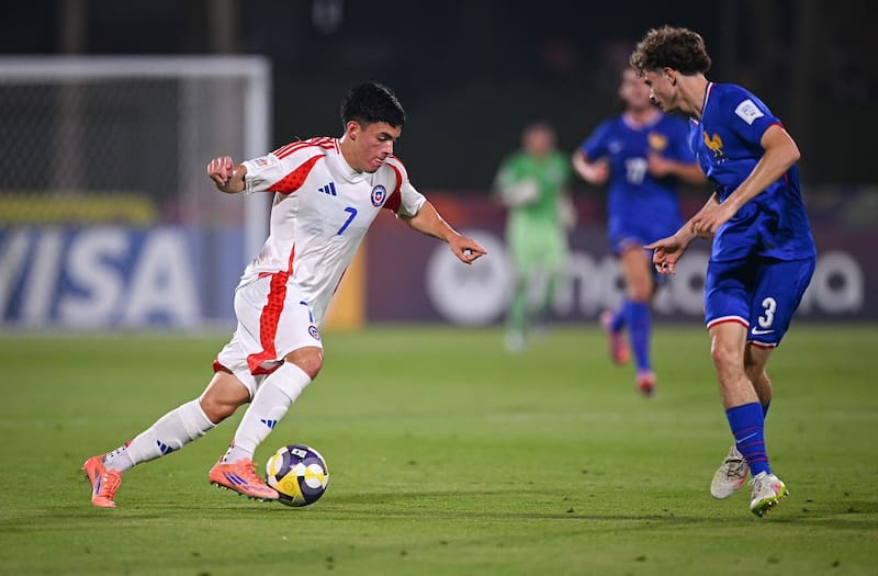 Ian Alegría en el debut de Chile en el Mundial Sub 17. Foto: Marcus Ulmer - Comunicaciones FFCH