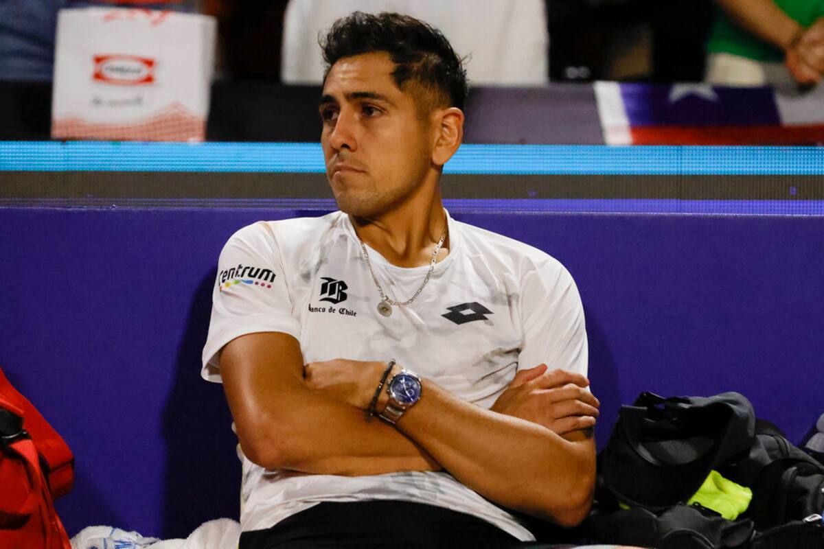 Alejandro Tabilo y su desolación tras perder la final de singles del ATP de Santiago. Foto: Aton.