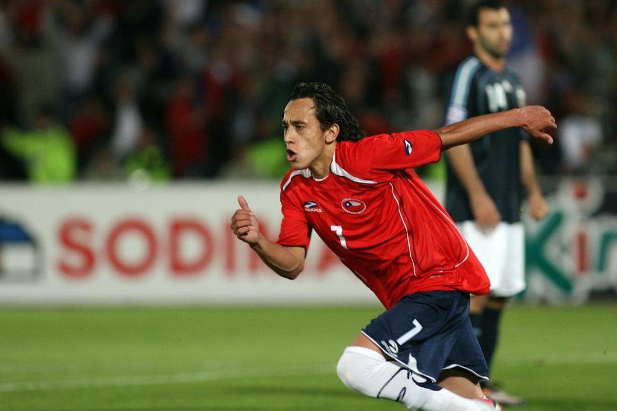 El gritado y recontragritado gol de Fabián Orellana a la Albiceleste en el Estadio Nacional. Foto: FFCh.