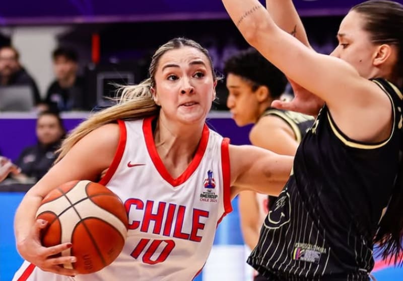 en la AmeriCup Femenina. Foto: Instagram Team Chile.