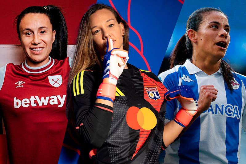 Camila Sáez, Christiane Endler y Francisca Lara, tres futbolistas nacionales que brillan en el extranjero.