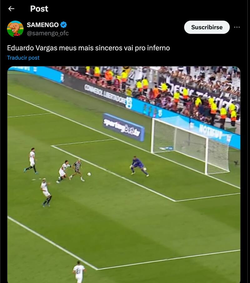Eduardo Vargas fue criticado por los hinchas del Atlético Mineiro.