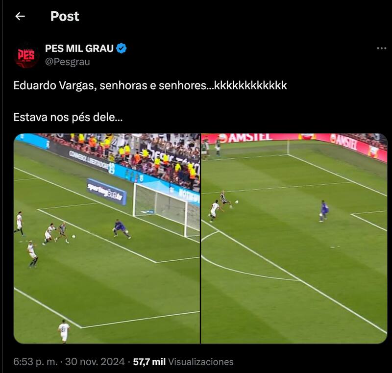 Eduardo Vargas fue criticado por los hinchas del Atlético Mineiro.