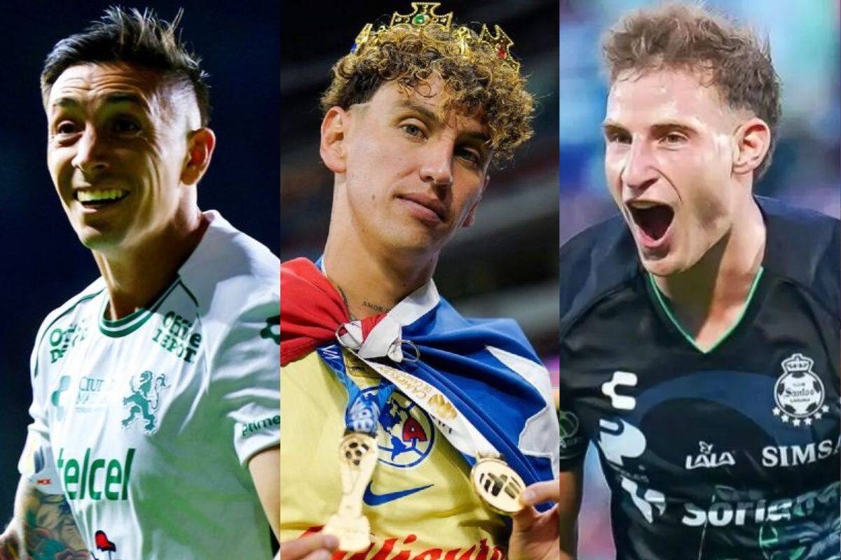 Rodrigo Echeverría, Igor Lichnovsky y Bruno Barticciotto, tres futbolistas nacionales que actúan en la Liga MX.