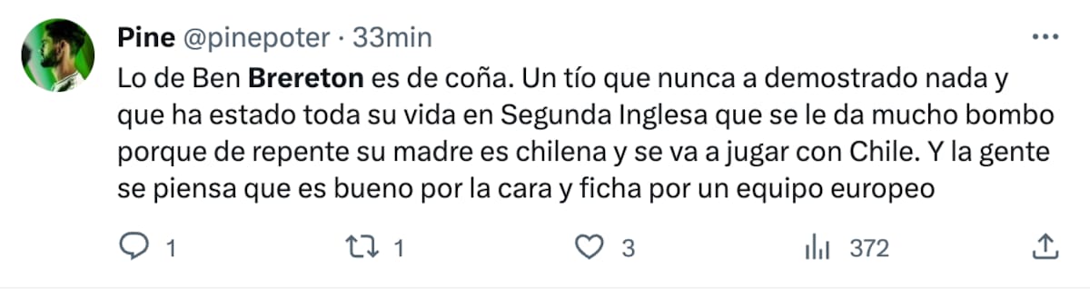 Críticas a Ben Brereton.