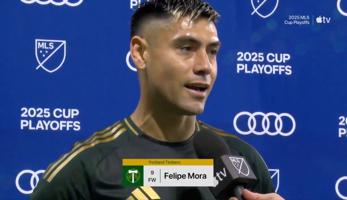 Tras una larga sequía: Felipe Mora y una especial dedicatoria tras su doblete en la MLS. Foto: captura.