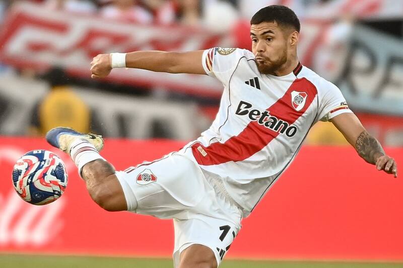 Paulo Díaz jugando el Mundial de Clubes por River Plate.