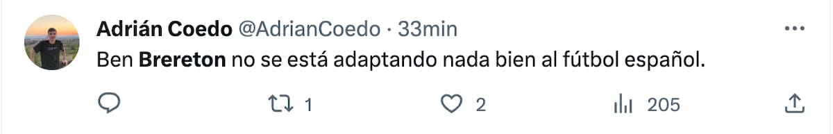 Críticas a Ben Brereton.