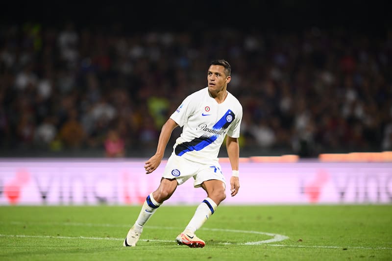 Alexis Sánchez en la victoria por 4-0 del Inter sobre Salernitana.