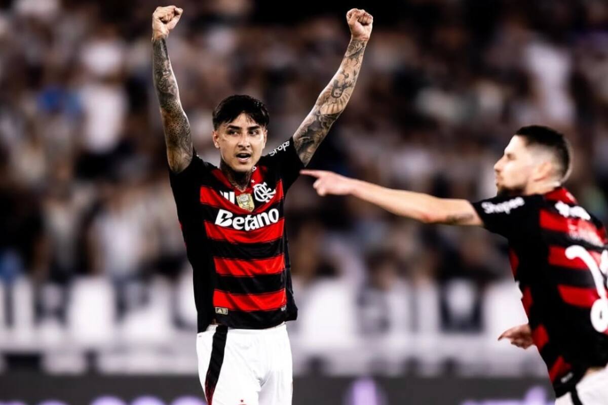 Erick Pulgar completa un año dorado: campeón de la Copa Libertadores y ahora del Brasileirao con Flamengo.