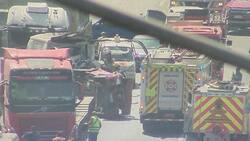 VIDEO | Así fue el choque de los 10 vehículos en la Américo Vespucio Norte: hay al menos un fallecido