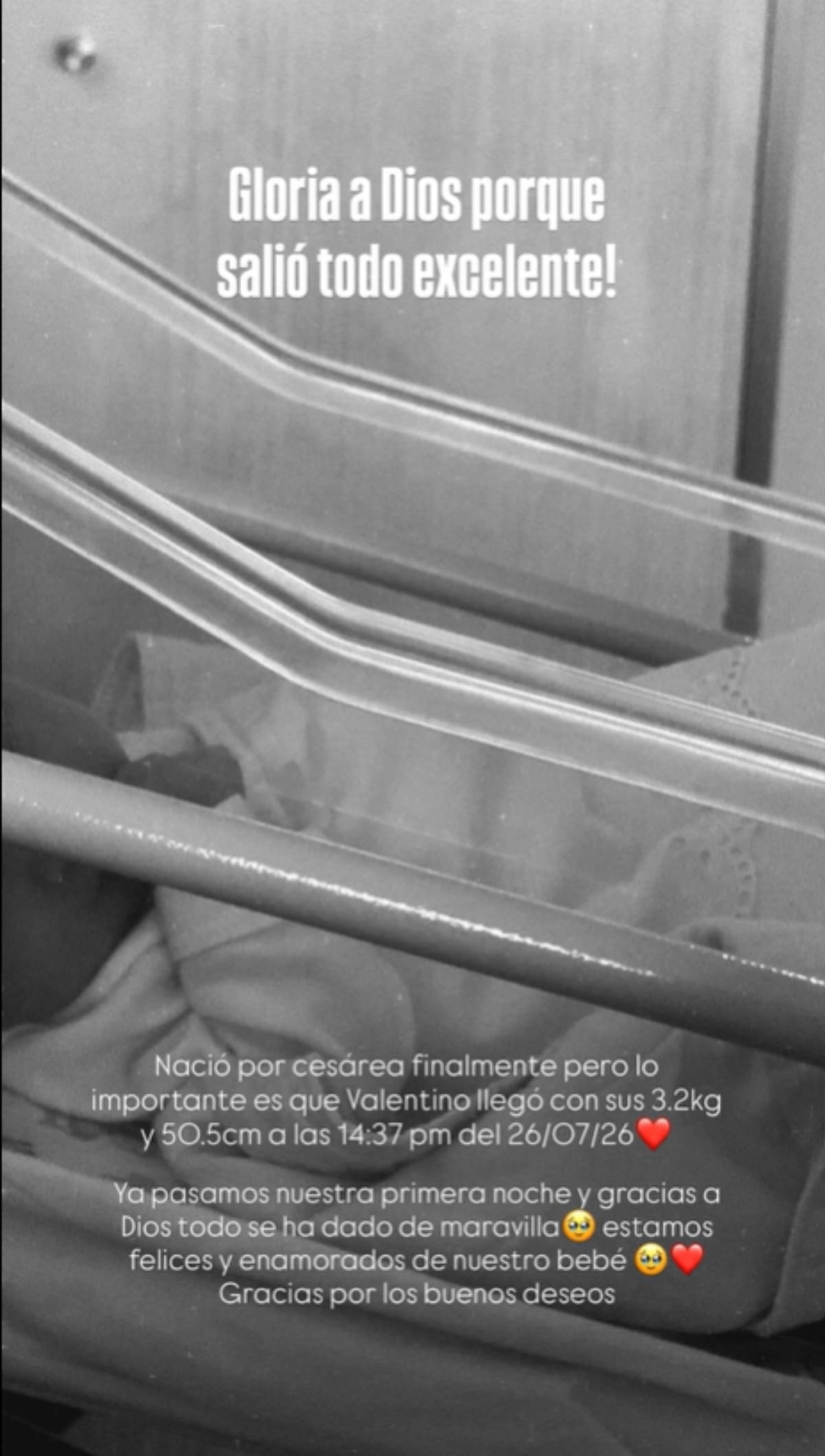 Presentó a su hijo en redes. Foto: Instagram.