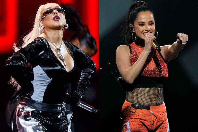 La conversación de Christina Aguilera y Becky G por Festival de Viña del Mar. Créditos: ATON