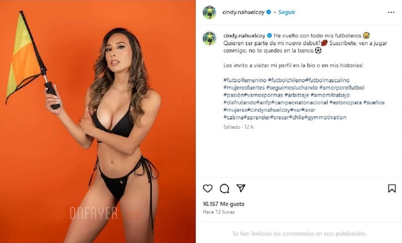 Cindy Nahuelcoy presentó su nueva aventura fuera del fútbol.