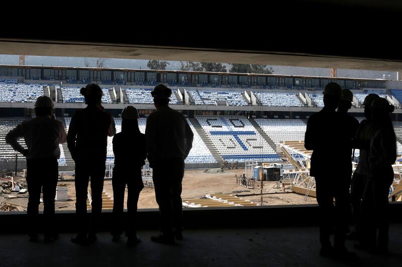 La UC continúa remodelando su estadio. Foto: Agencia Aton.