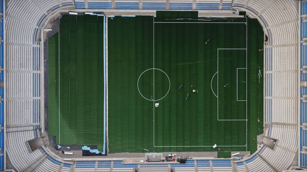 La cancha de la UC. Foto: Comunicaciones Cruzados.