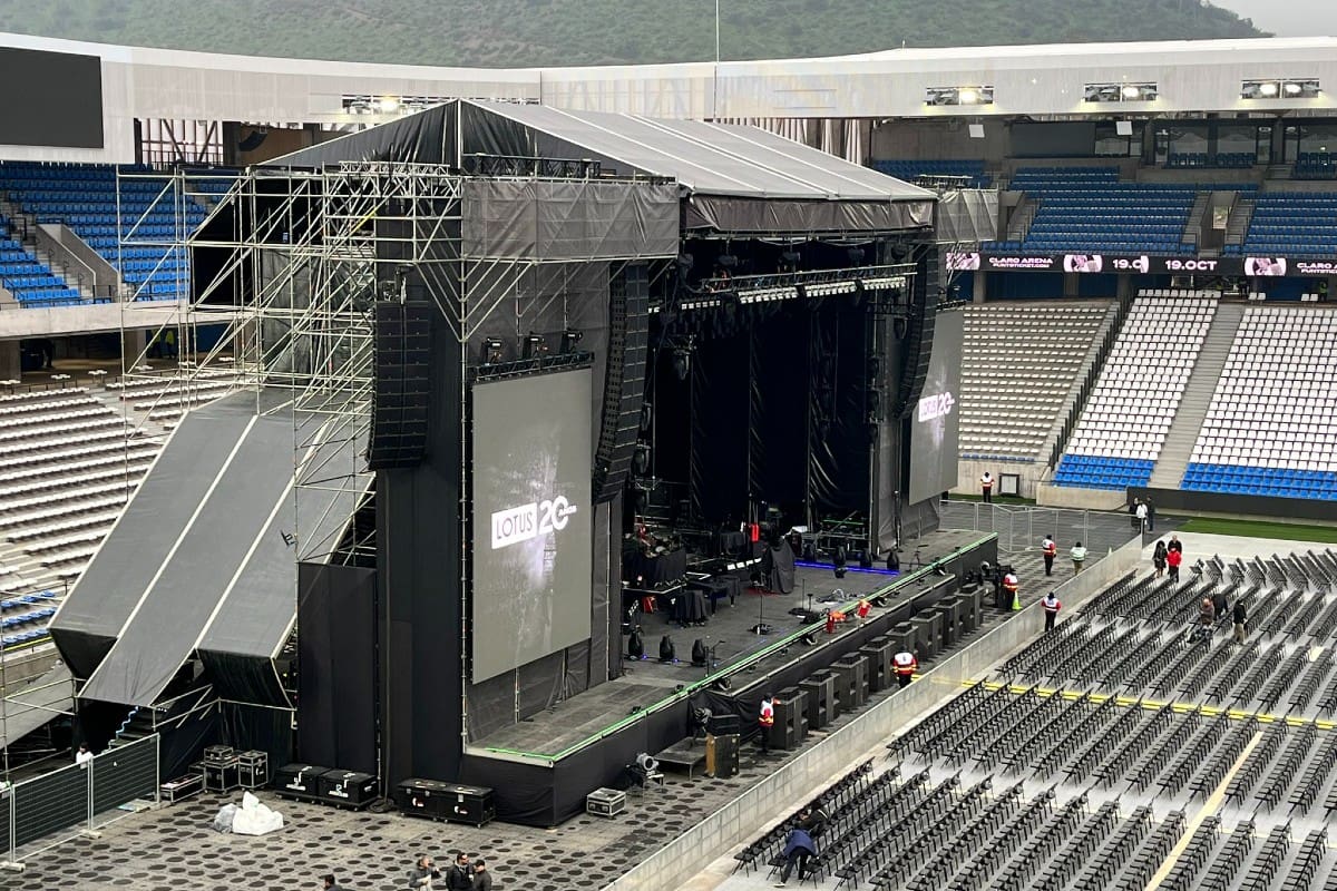 Claro Arena listo para recibir a Lionel Richie. Foto: X.