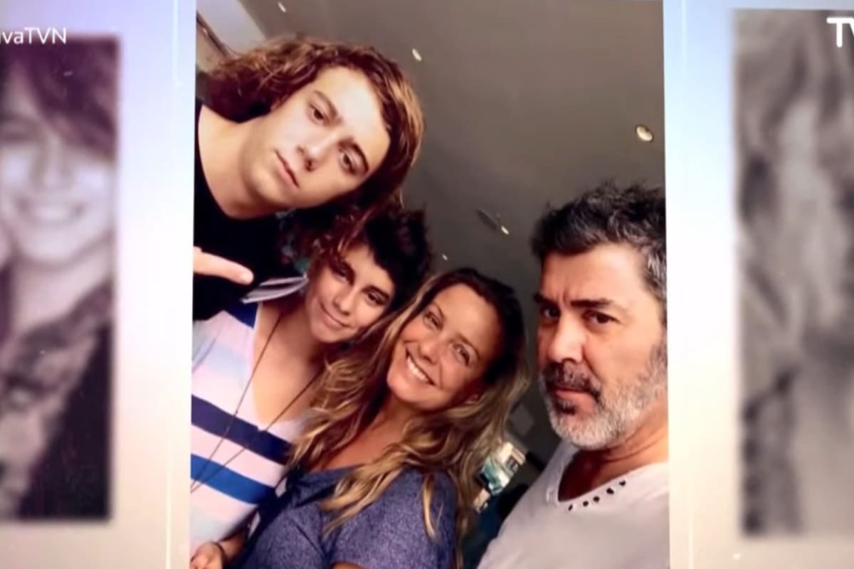 Claudia Conserva junto a su familia