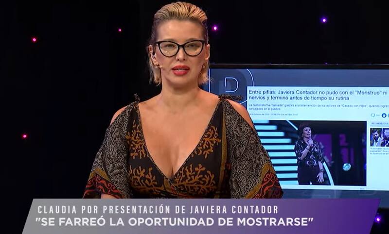 Claudia Schimidt criticó actitud de Javiera Contador. Créditos: Pantallazo Zona Latina