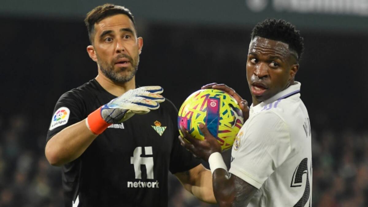 Claudio Bravo destacó en el empate del Betis con el Real Madrid. Foto: EFE.
