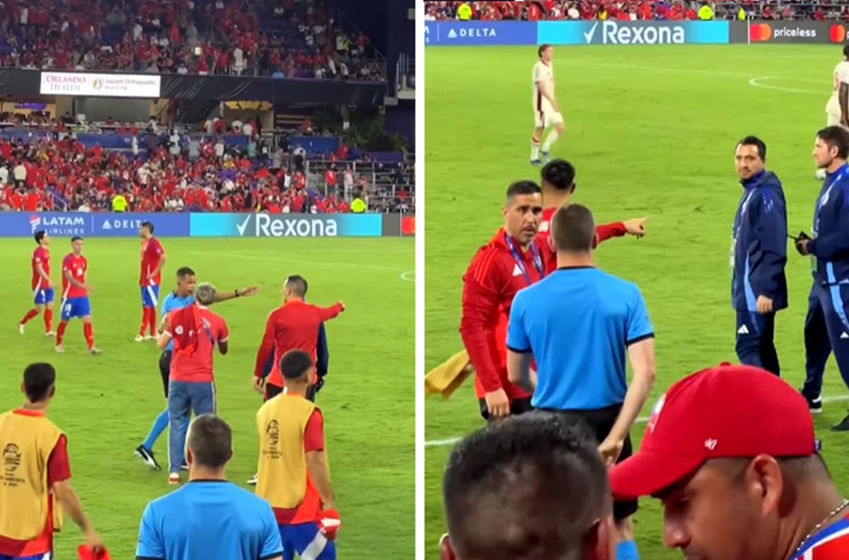 VIDEO | Los encaró: el airado reclamo de Claudio Bravo al cuerpo arbitral en Copa América