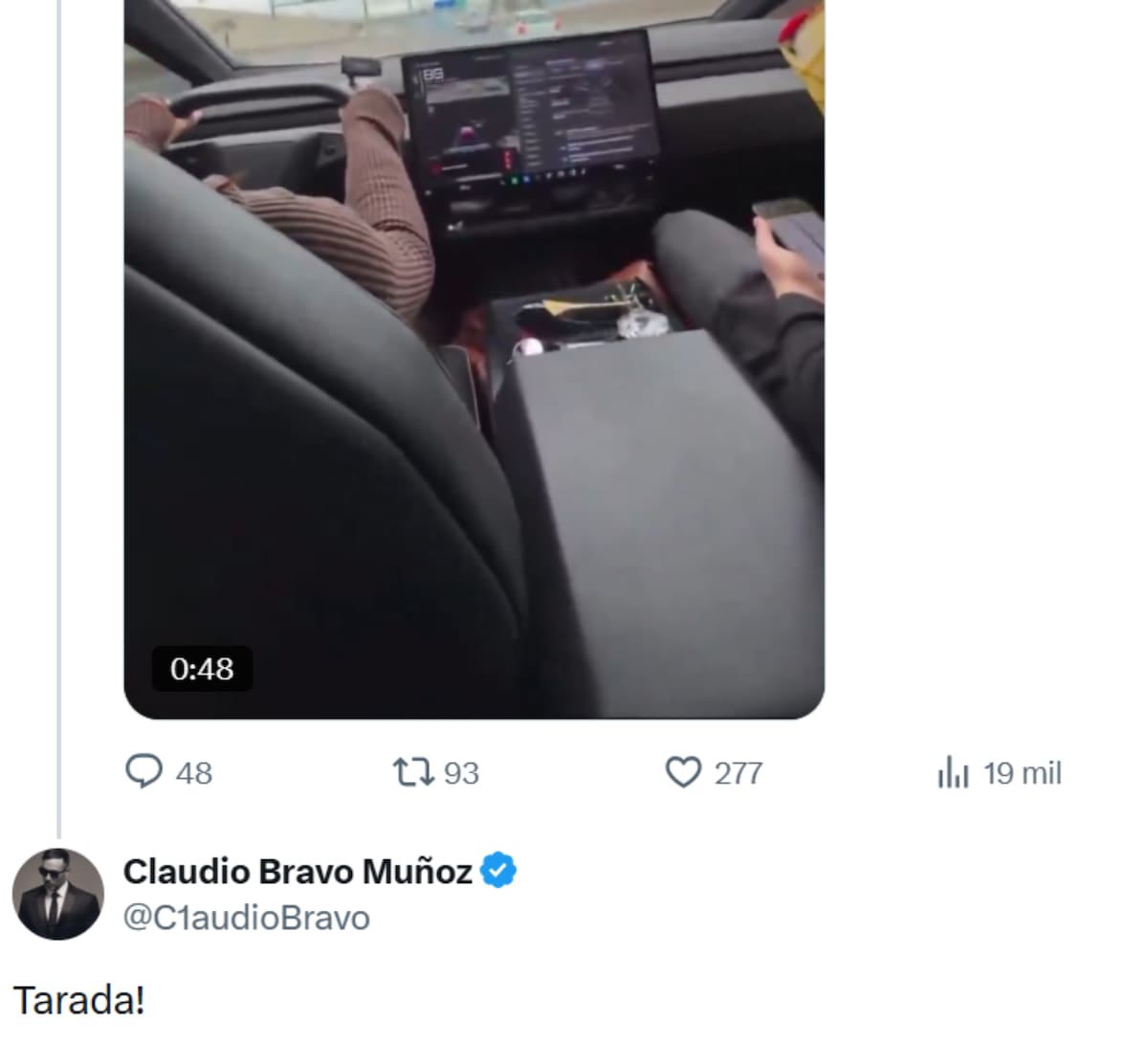 Y el comentario que borró en X. Foto: Reproducción.