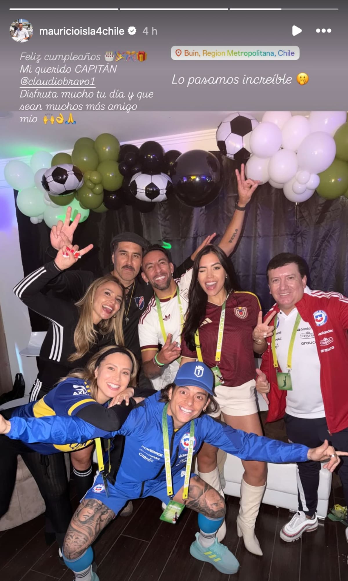 El histórico portero celebrando su cumpleaños.