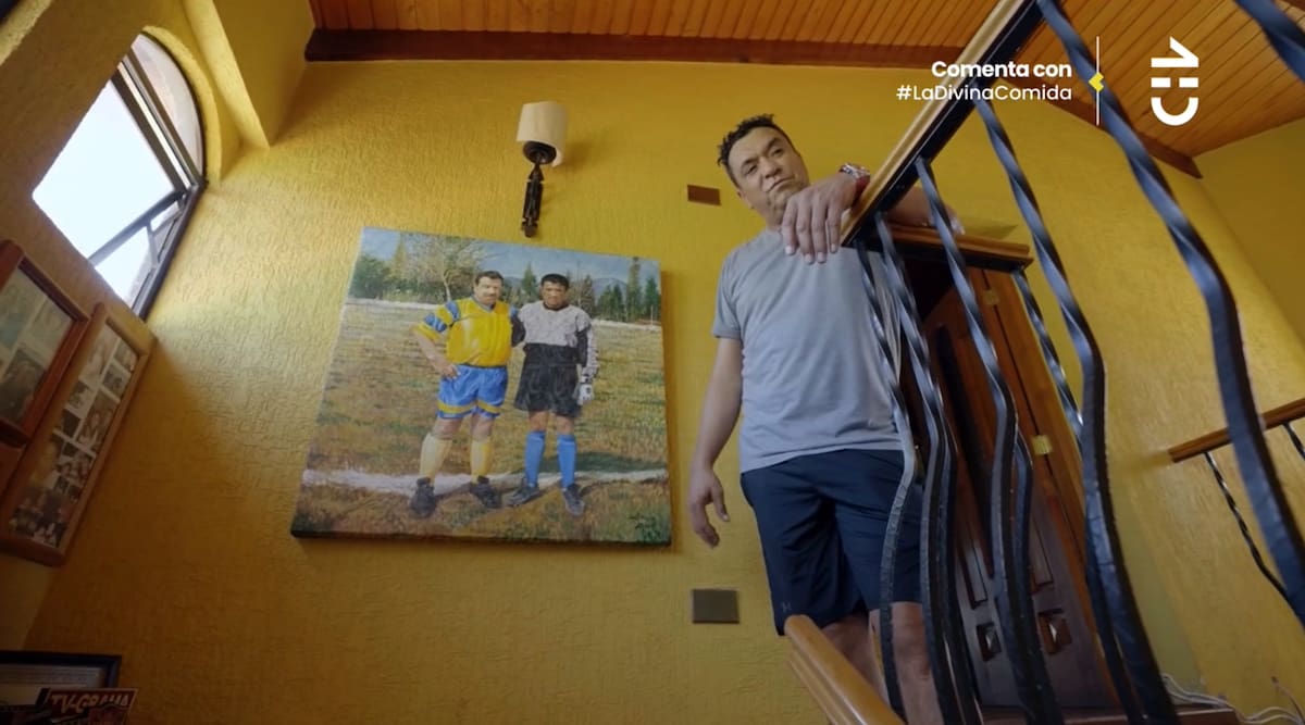 Claudio Palma mostró un cuadro donde aparece junto a su padre.
