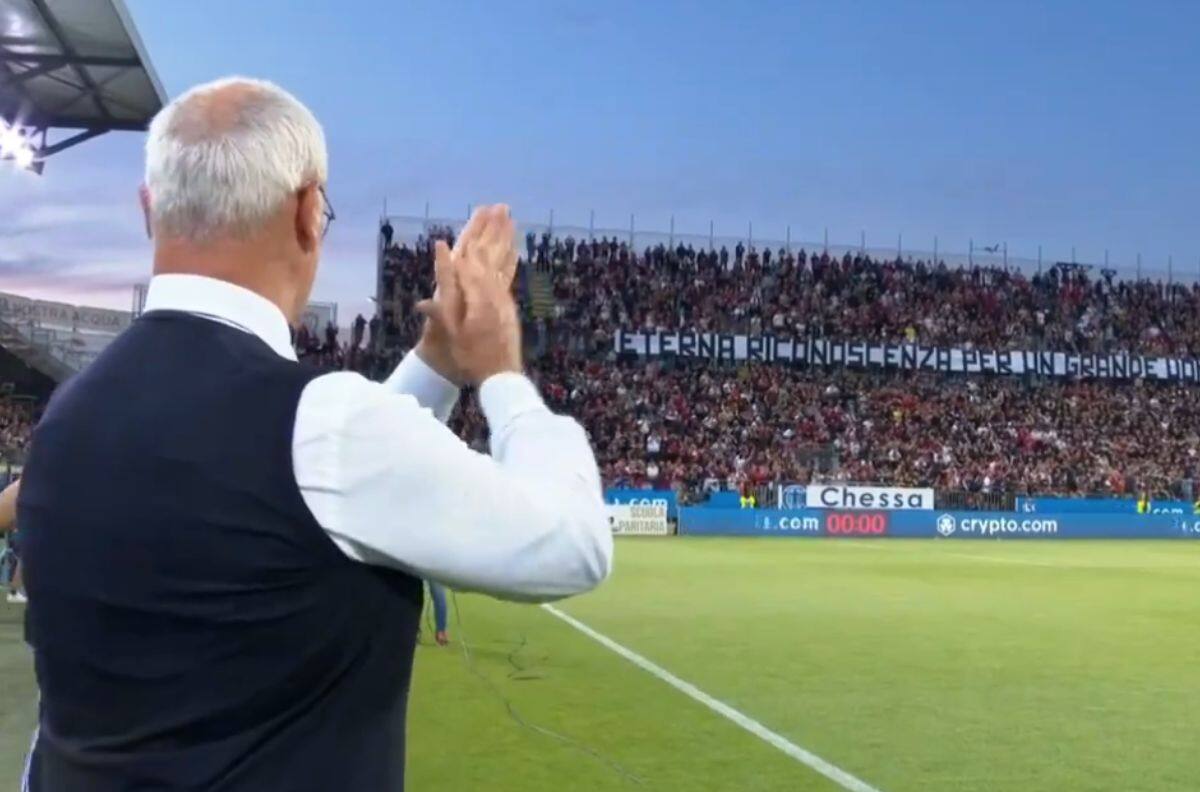 VIDEO | Ovacionado: La emotiva despedida que recibió Claudio Ranieri en su último partido como técnico