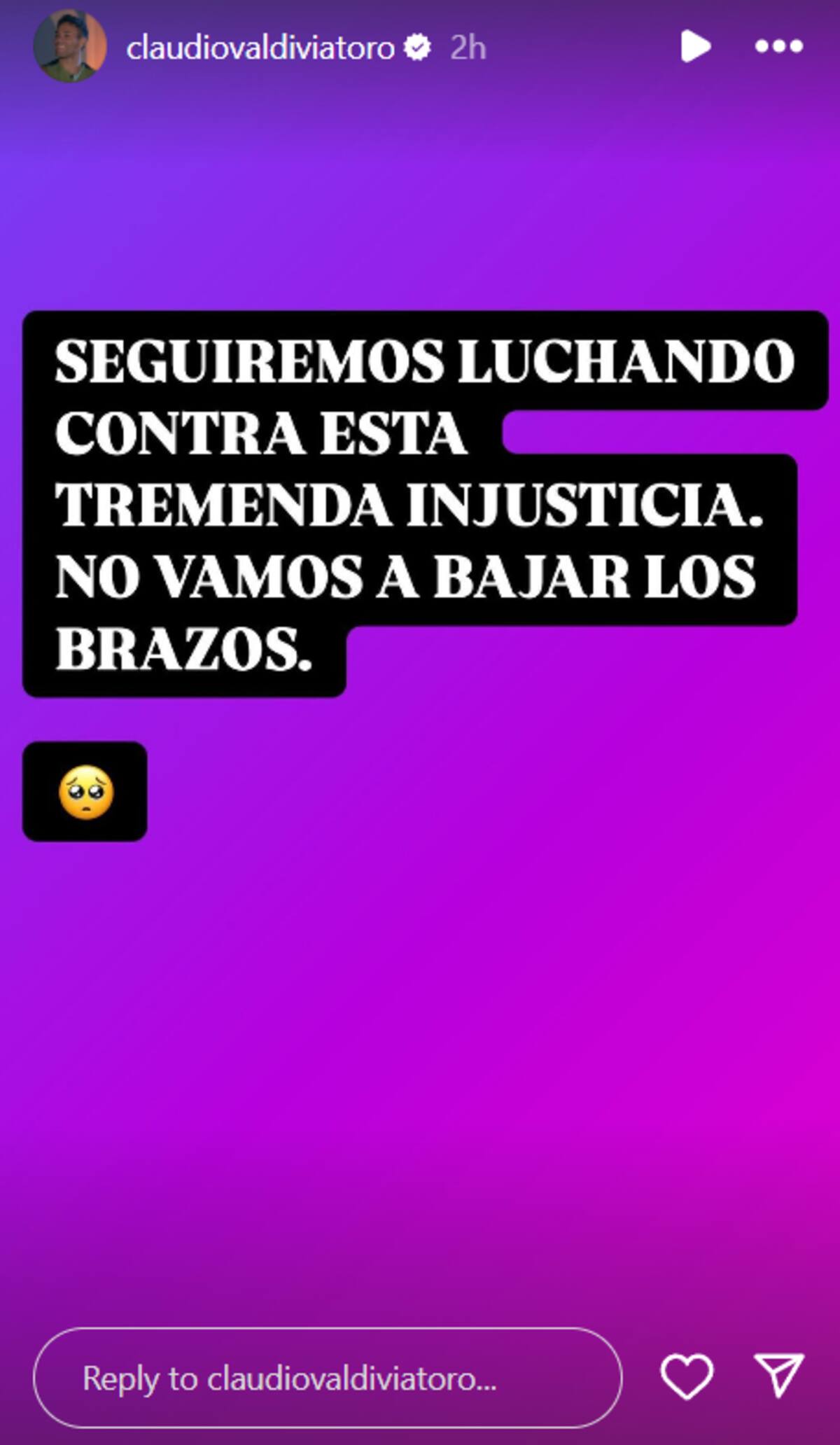 compartió una historia en Instagram.